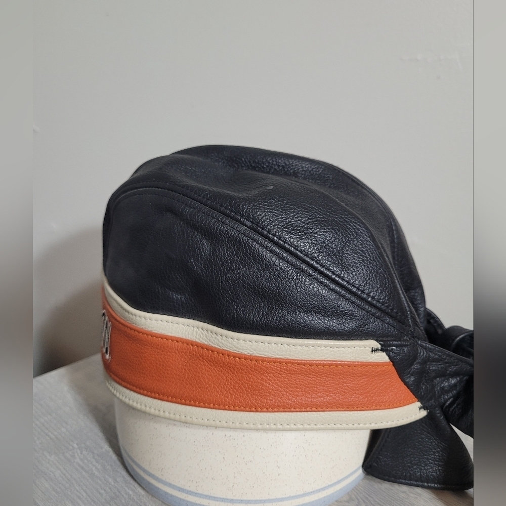 Vintage Harley Davidson Leather Riding Cap Medium - Picture 4 of 9